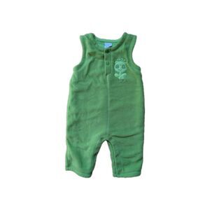 Osh Kosh Baby Frog Fleece Button Up Romper Baby Boys Size 3/6 Months Vintage